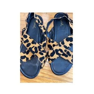 Cheetah print Flatform sandals
